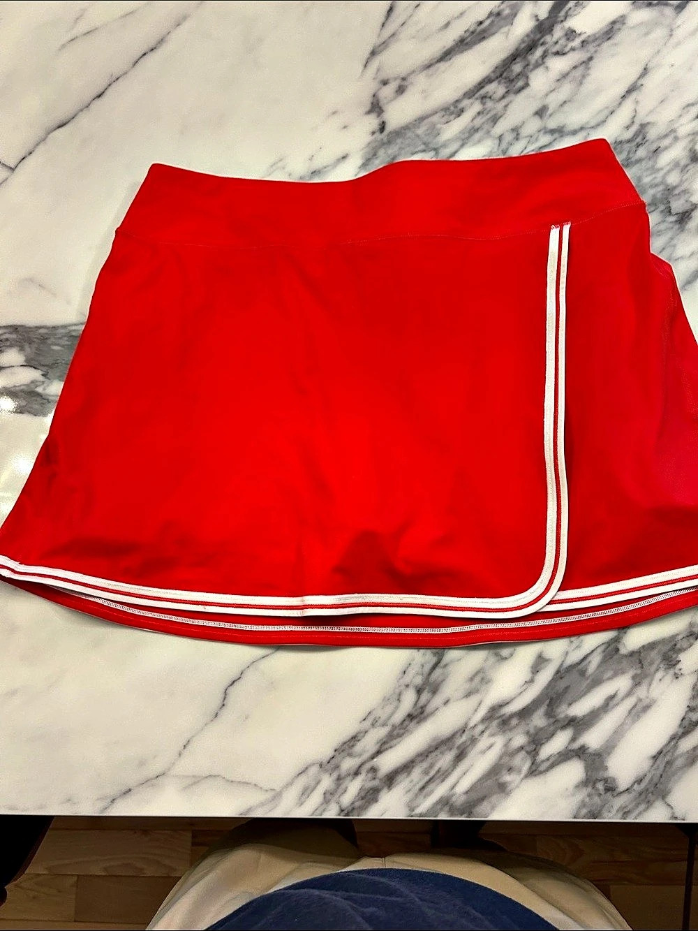 Athleta Crosscourt Tipped Skort Athletic Shorts Red XL